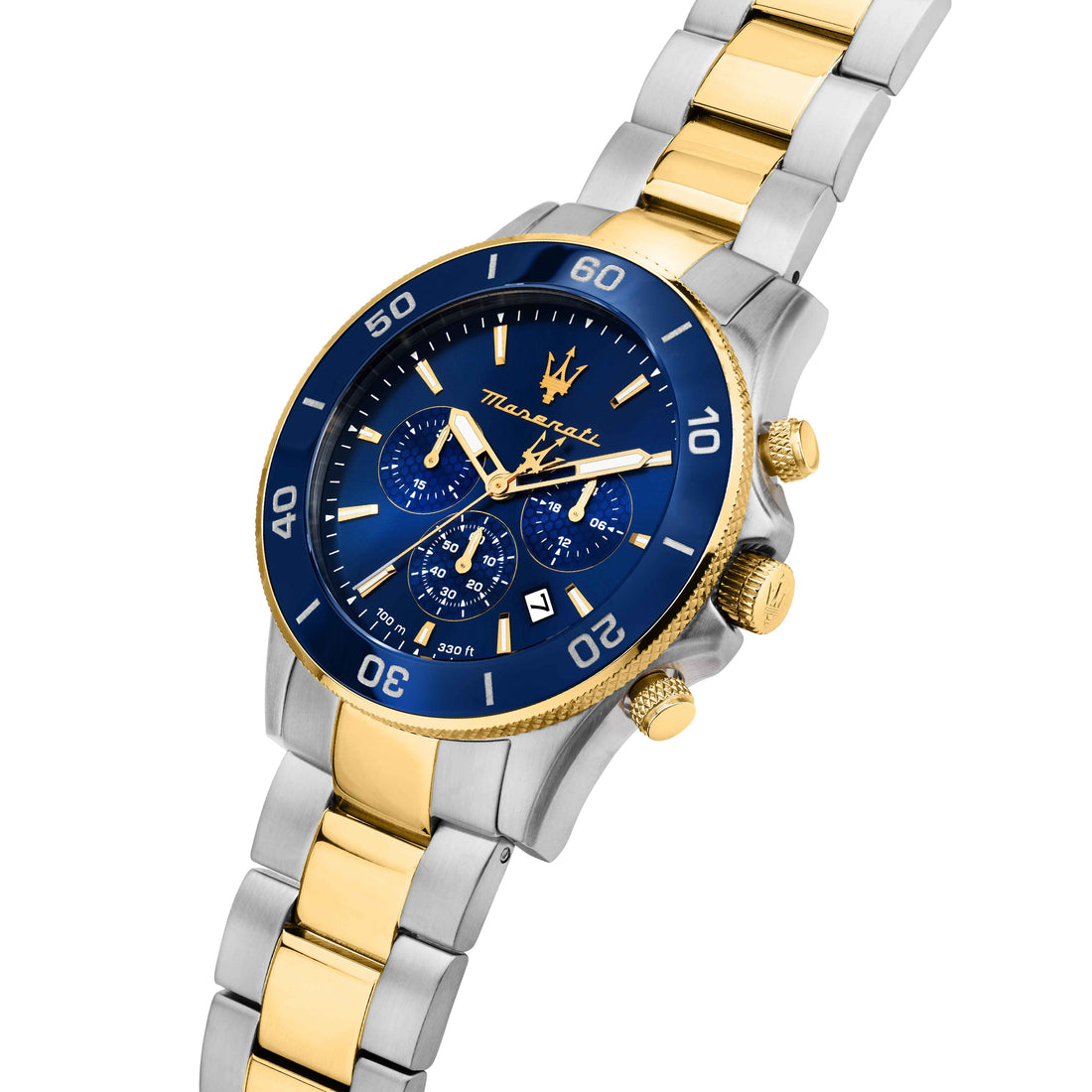 Orologio Uomo Maserati Acciaio Bicolore  Quarzo Cronografo Blu Data R8873600006