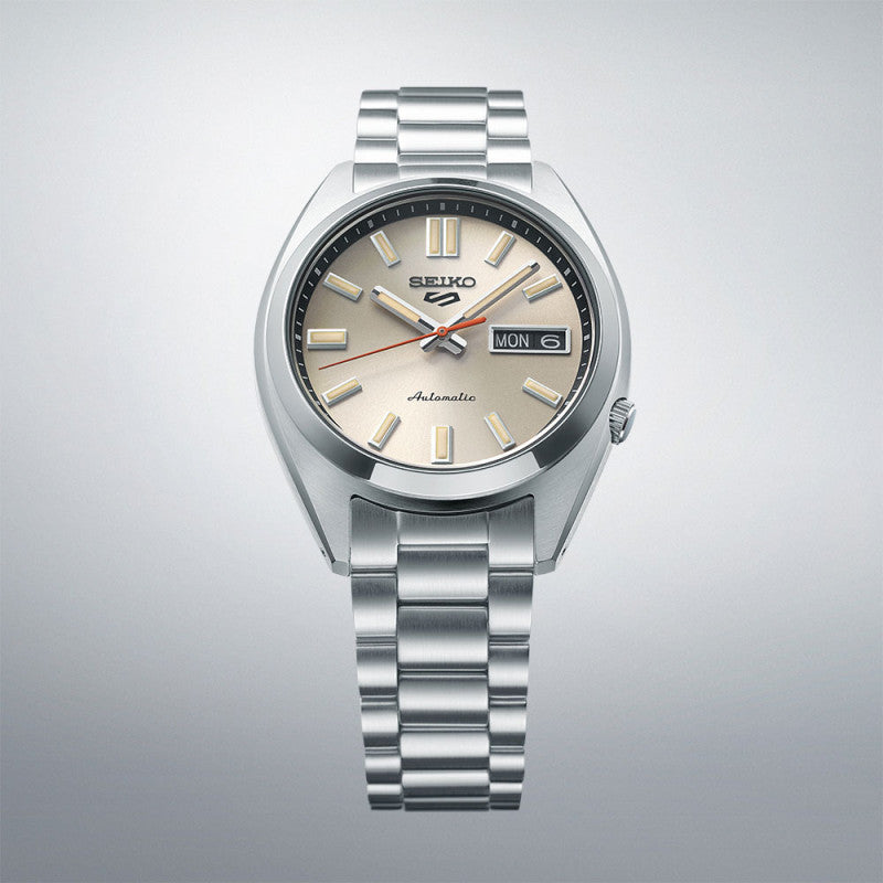 Orologio Uomo Seiko 5 Automatico Champagne Riedizione Anni 70 SRPK91K1