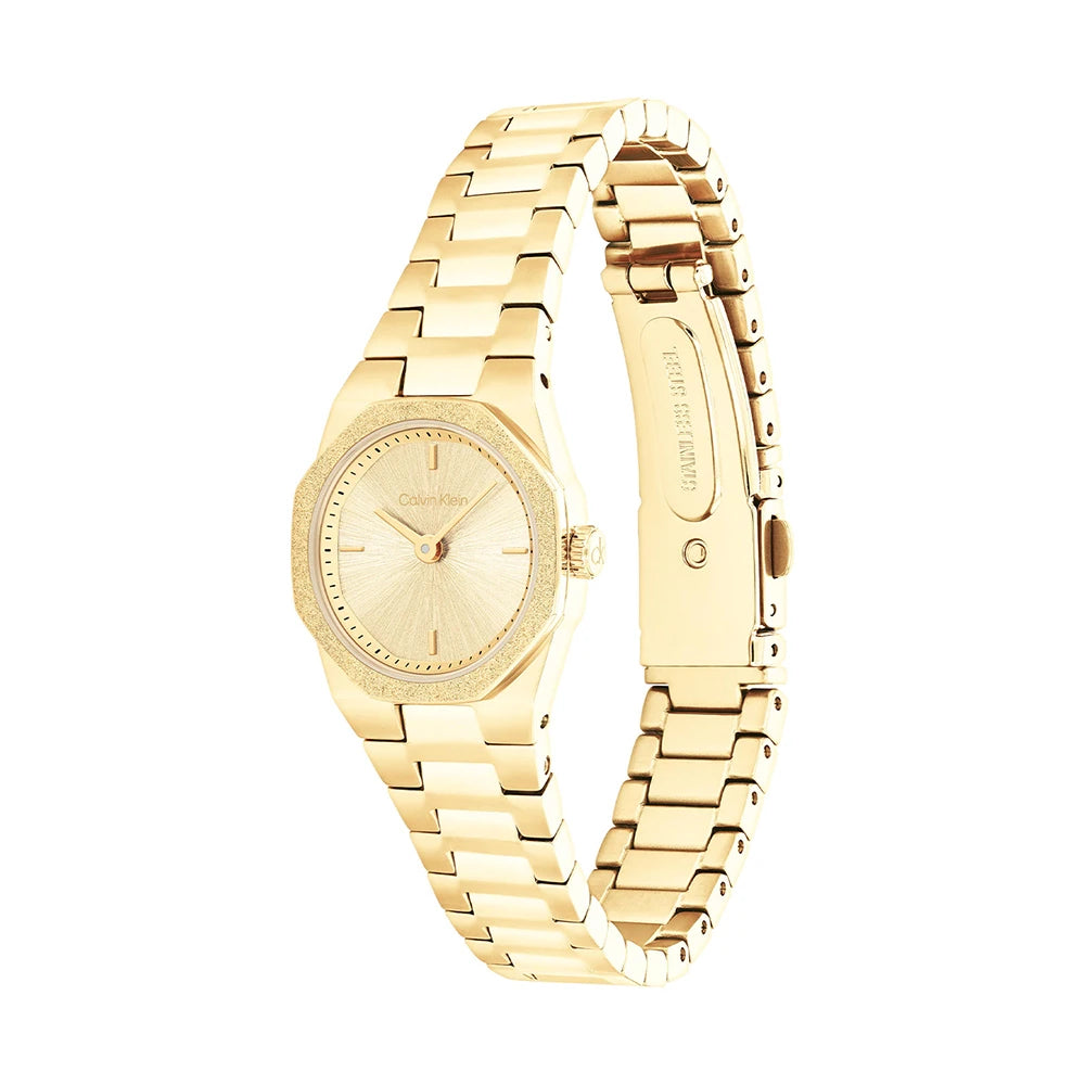 Orologio Donna Acciaio Oro Calvin Klein Quarzo Solo Tempo 25100142