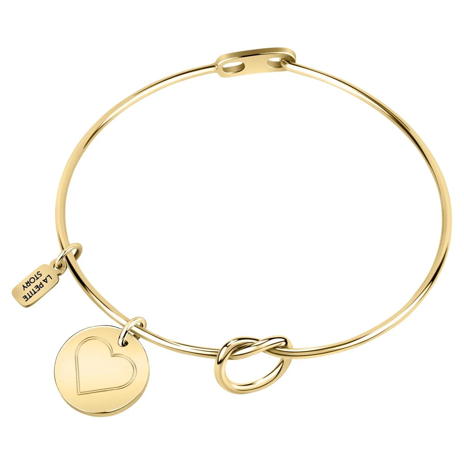 Bracciale Donna La Petite Story Acciaio Dorato Charm Cuore Story Love LPS05ASD09