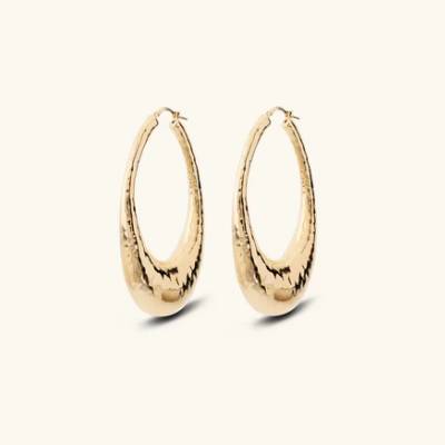 Orecchini Donna Etrusca Ovali Graduati Martellati WSET00911.YG