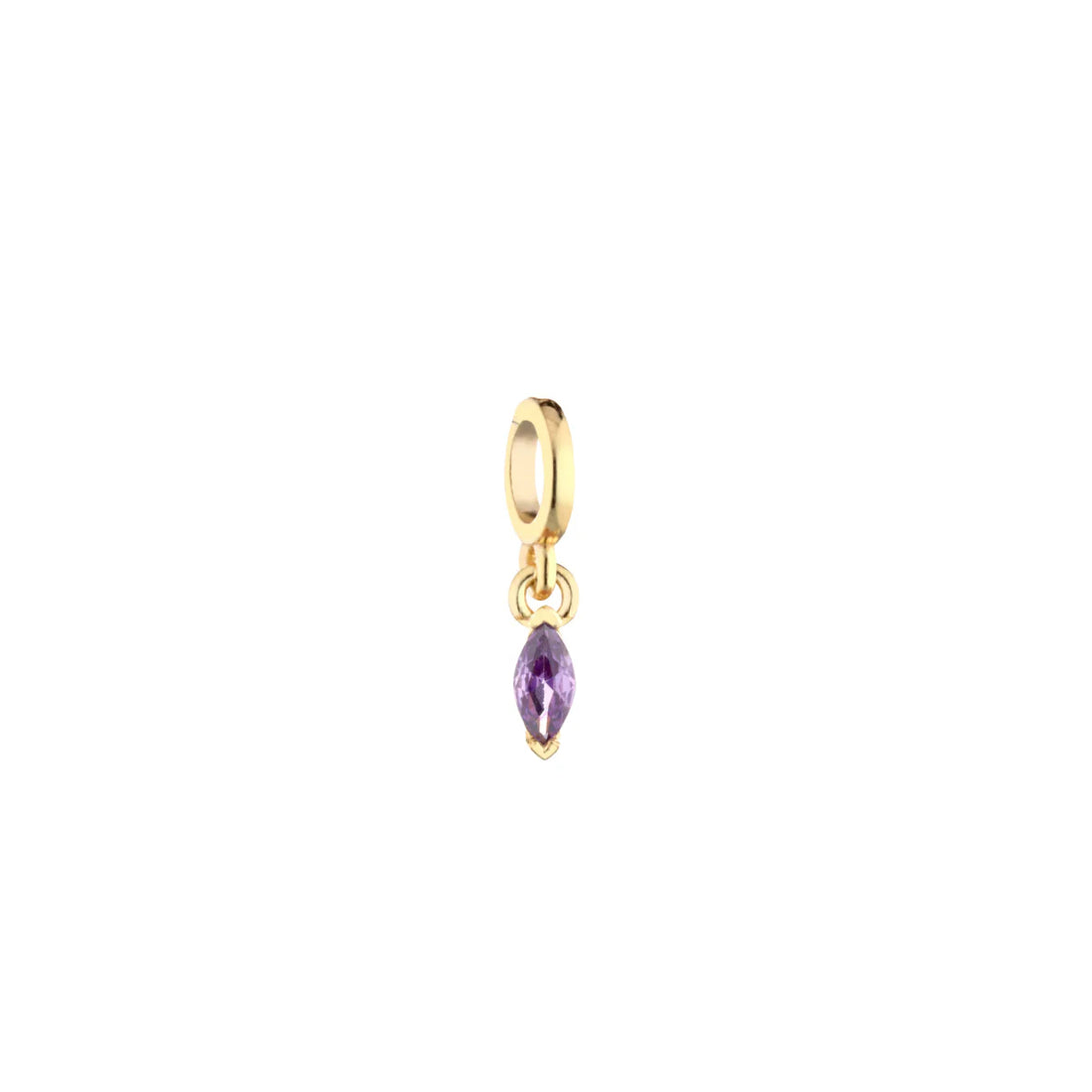 Ciondolo Donna Laura P. Argento Dorato 925 Pietra Viola Navette PEN0236GVL