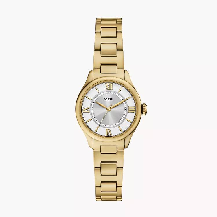 Orologio Donna Fossil Gilmore Tre Sfere Acciaio Dorato Bianco Quarzo Solo Tempo ES5421