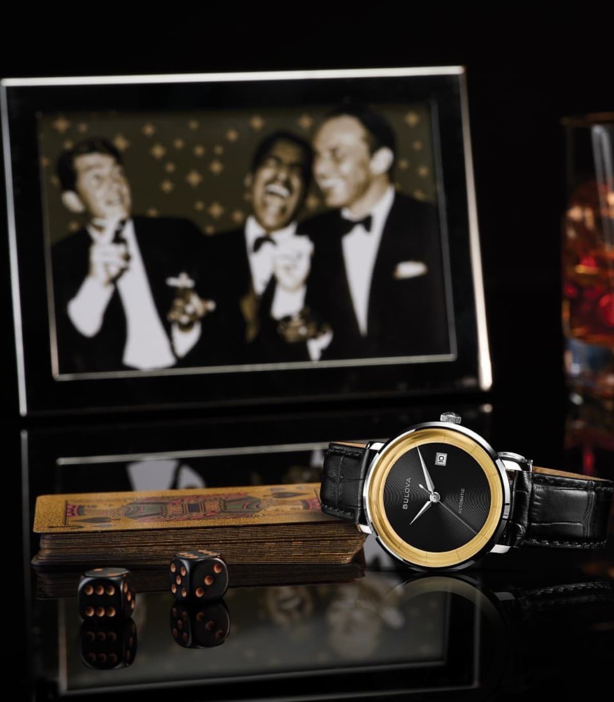 Orologio Uomo Bulova Automatico Frank Sinatra Rat Pack Limited Edition 96B406