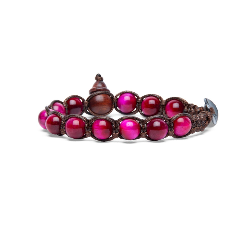 Bracciale Uomo Tamashii Tibetano Biglie red tigre  BHS900-329