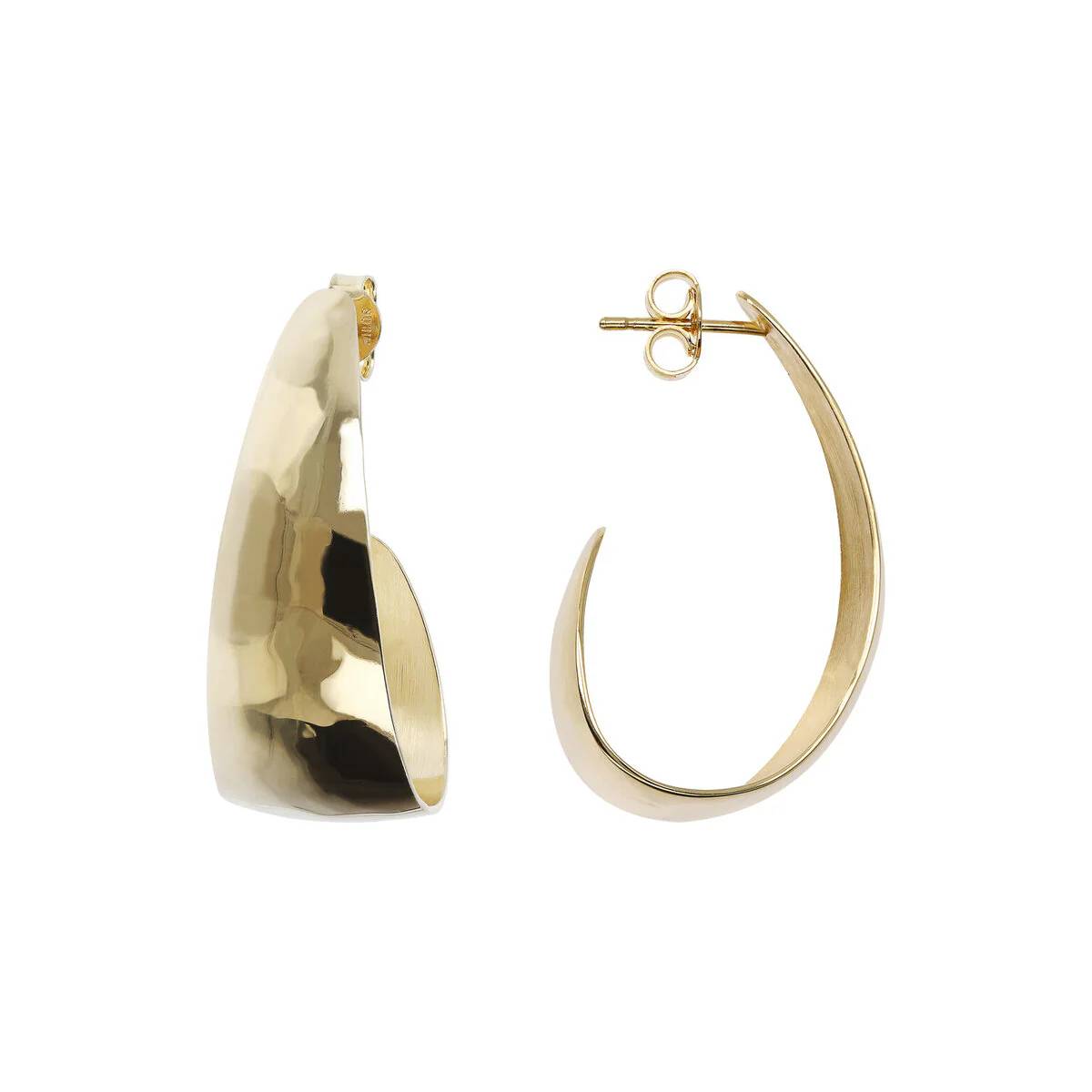 Orecchini Donna Etrusca Gioielli Pendenti Goccia Martellata WSET00353.YG