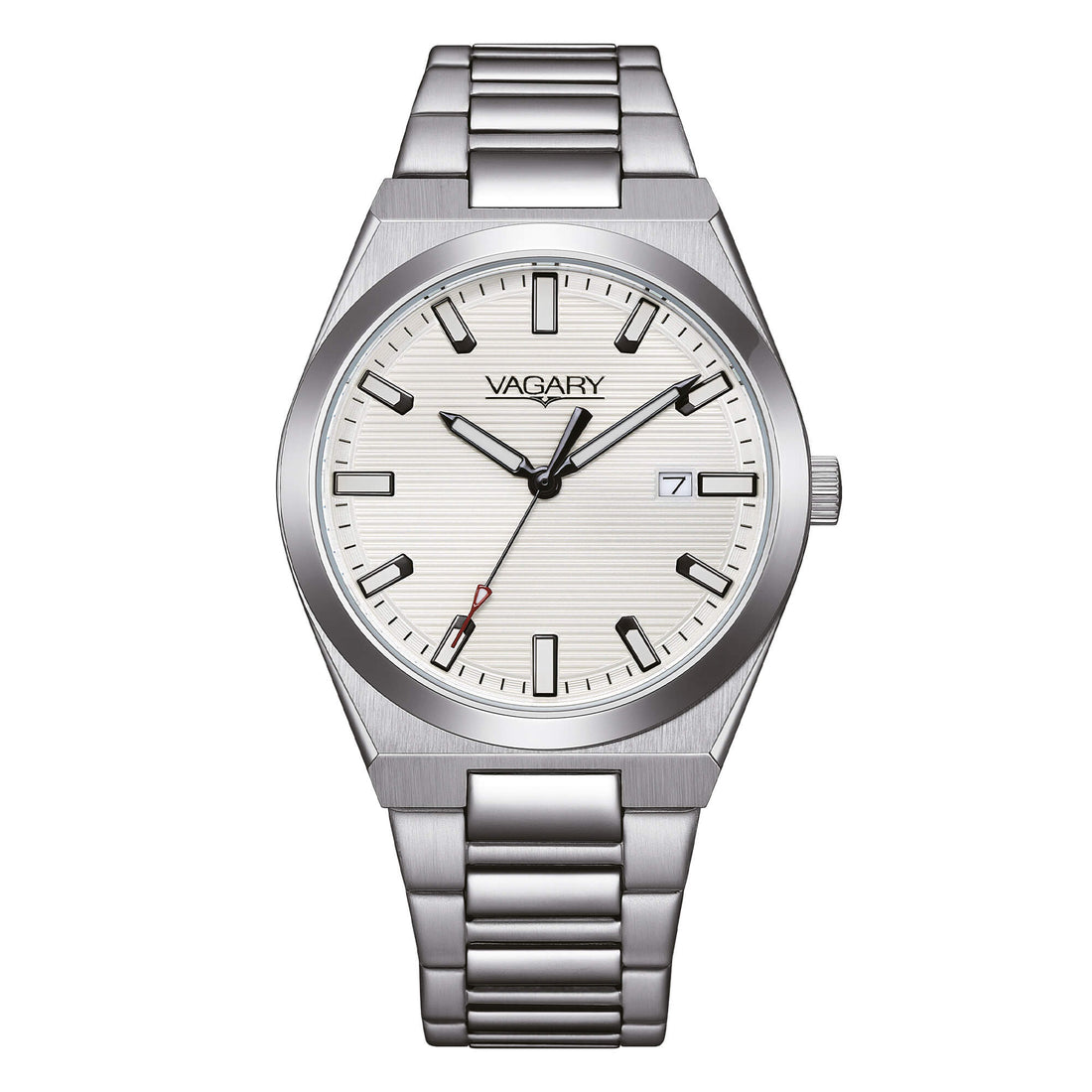 Orologio Uomo Vagary By Citizen Bianco Quarzo Acciaio IB9-719-11