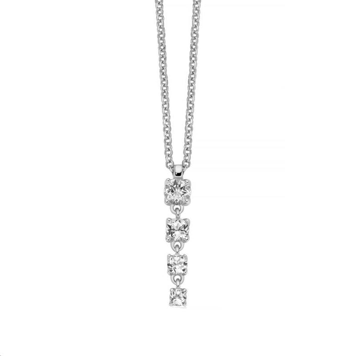 Collana Donna Miluna Argento 925 Topazi Bianchi CLD5508