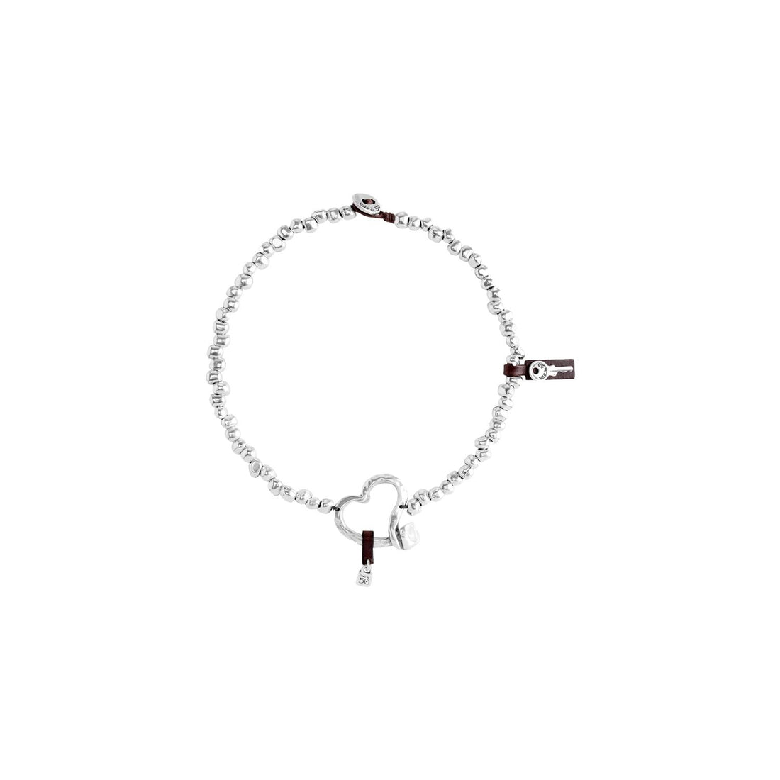 Collana Donna Uno de 50 metallo colore argento con cuore