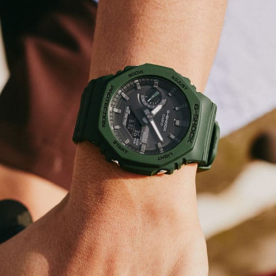 Orologio Uomo G-shock Casio Gomma Verde Carica Solare GA-B2100-3AER