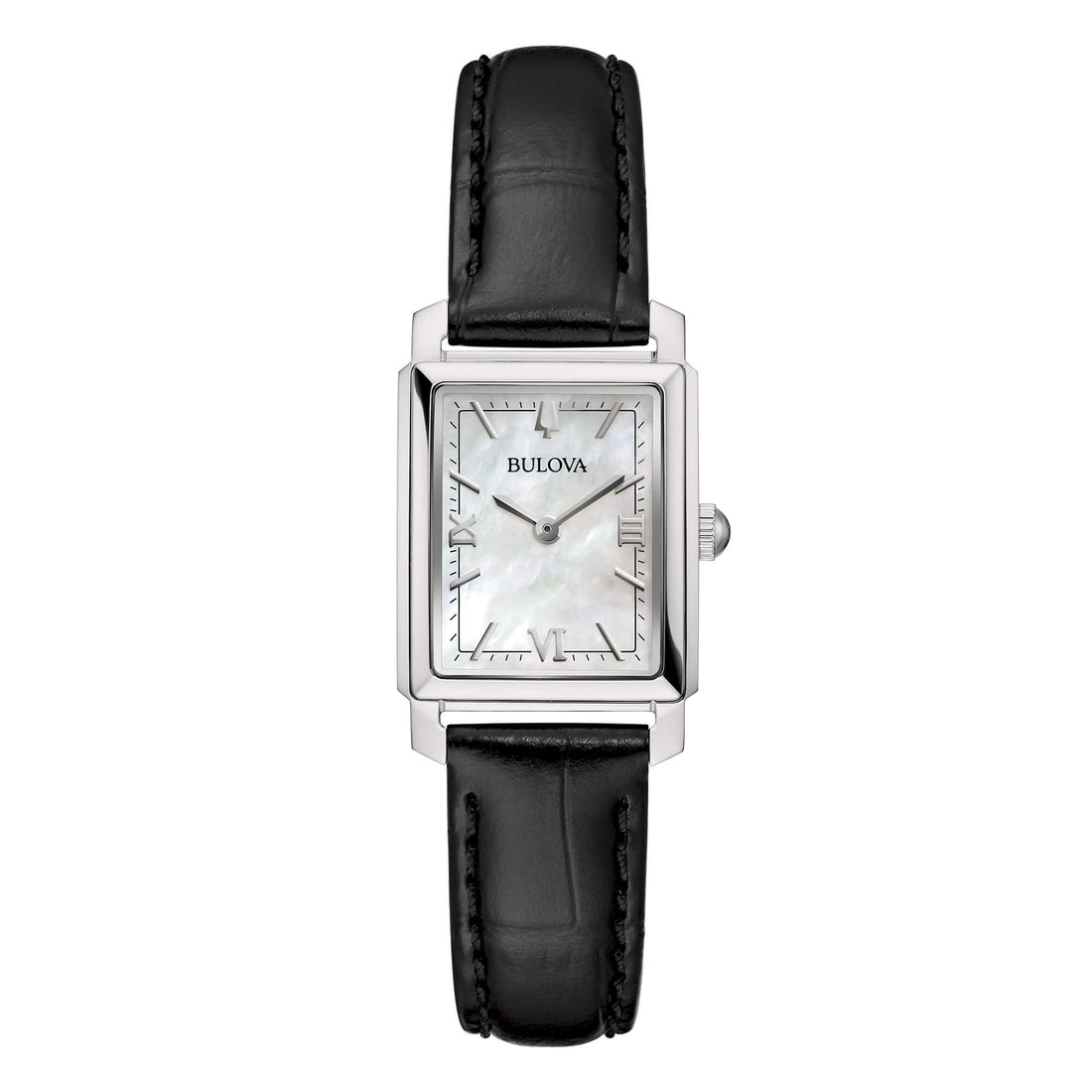 Orologio Unisex Bulova Sutton Tank Madreperla Pelle Nero 96L330