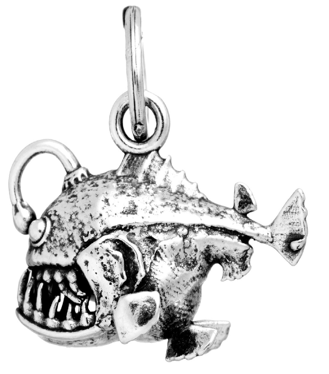 Charm Unisex Giovanni Raspini Argento 925 Pesce Degli Abissi Realizzato A Mano 11454