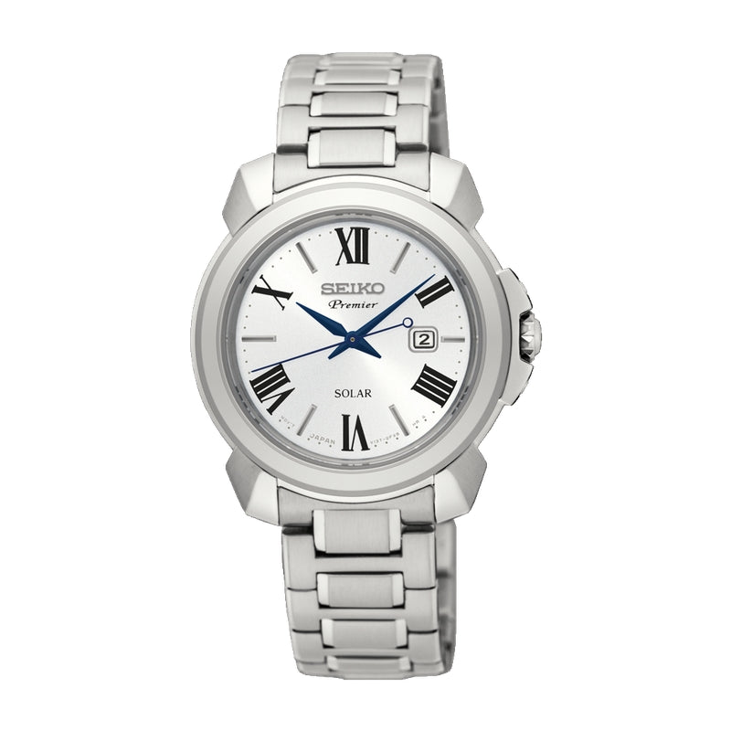 Orologio Donna Seiko Premier Carica Solare Acciaio Numeri Romani SUT321P1