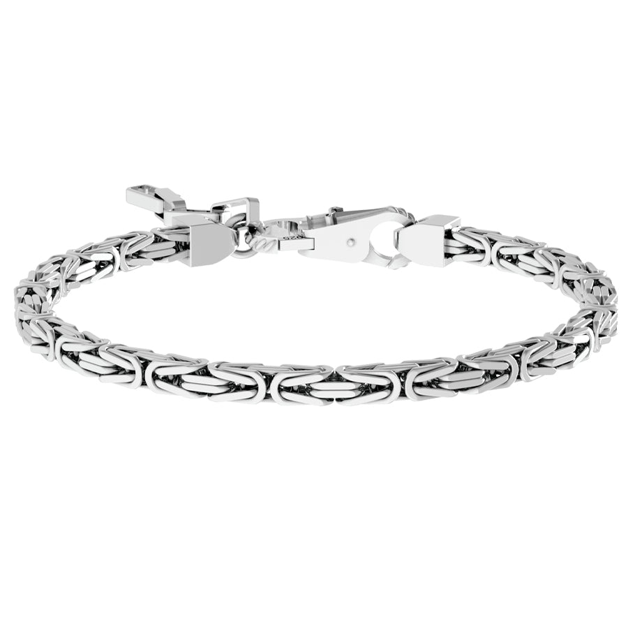 Bracciale Uomo Cesare Paciotti Argento Catena Maglia Bizantina Stretta JPBR5074B
