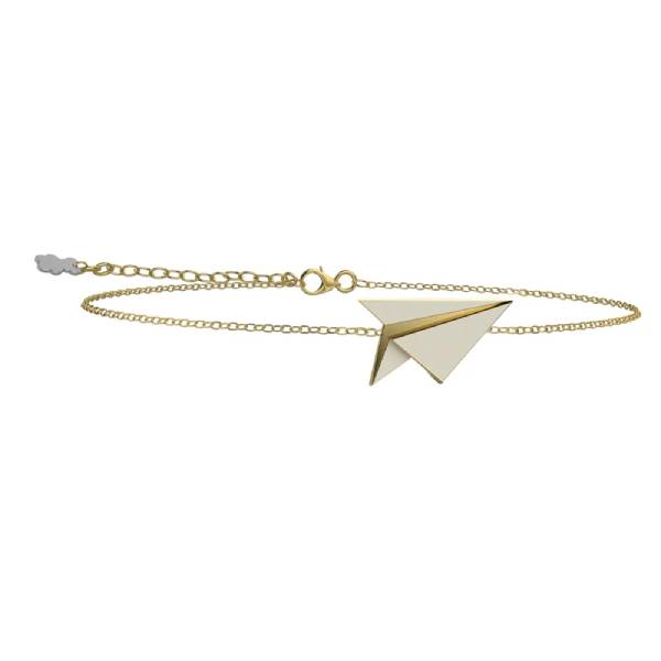 Bracciale Bambino Nanàn Argento Dorato 925 Origami Aereoplanino NAN0704