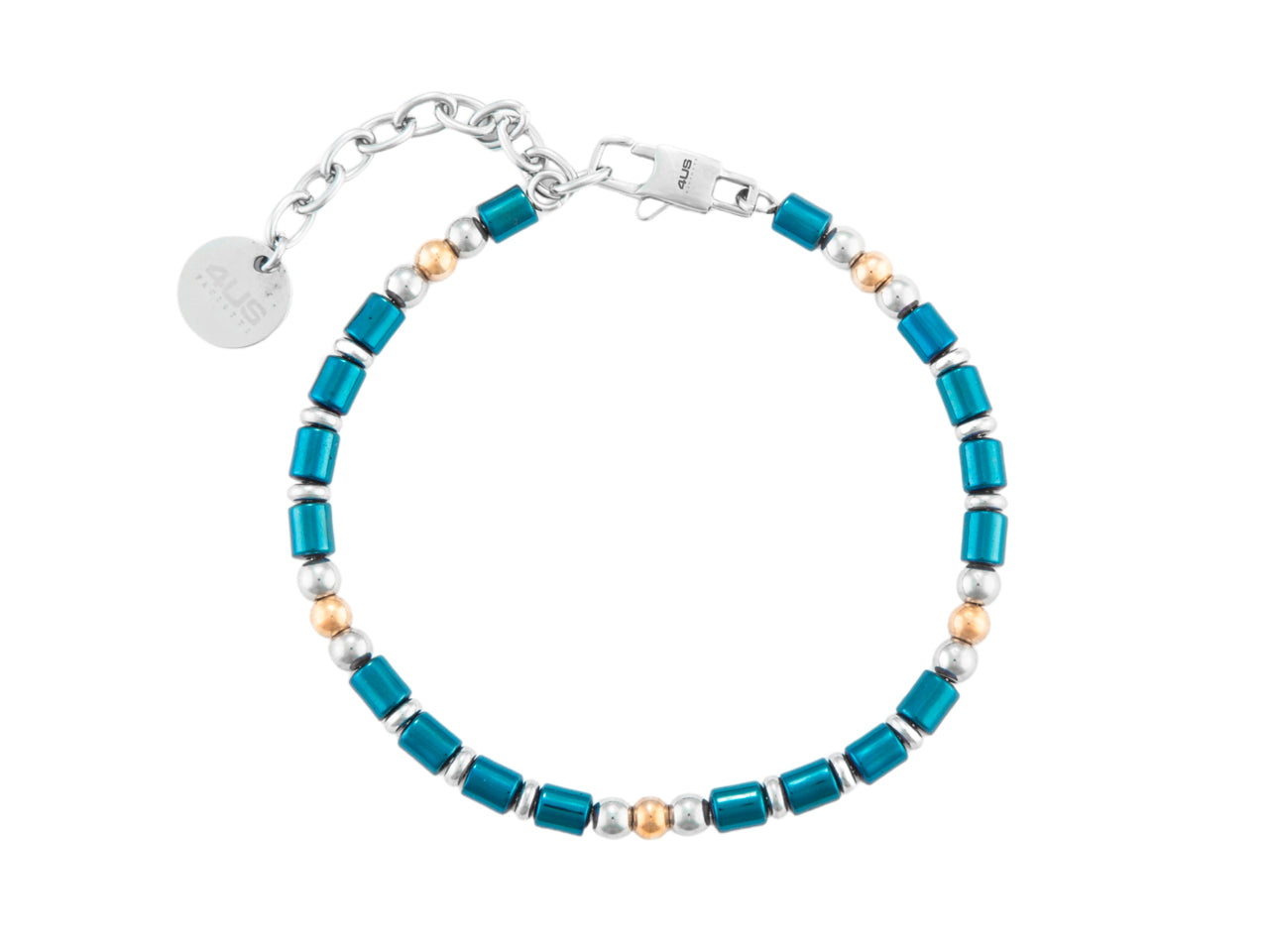 Bracciale Uomo 4US Cesare Paciotti Acciaio Sfere Pvd Blu 4UBR7010