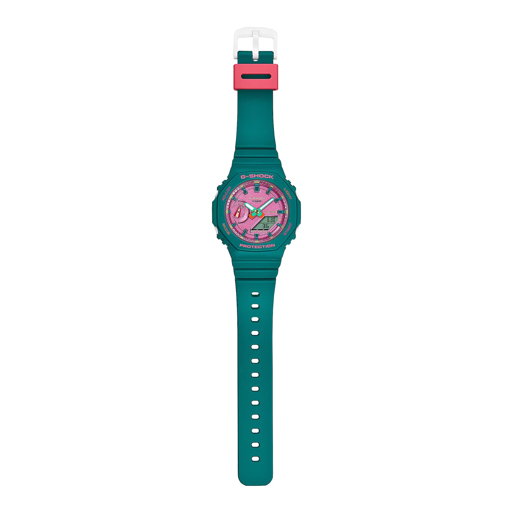 Orologio Donna Casio G-SHOCK Gomma Quarzo Blu Rosa Multicolore GMA-S2100BS-3AER