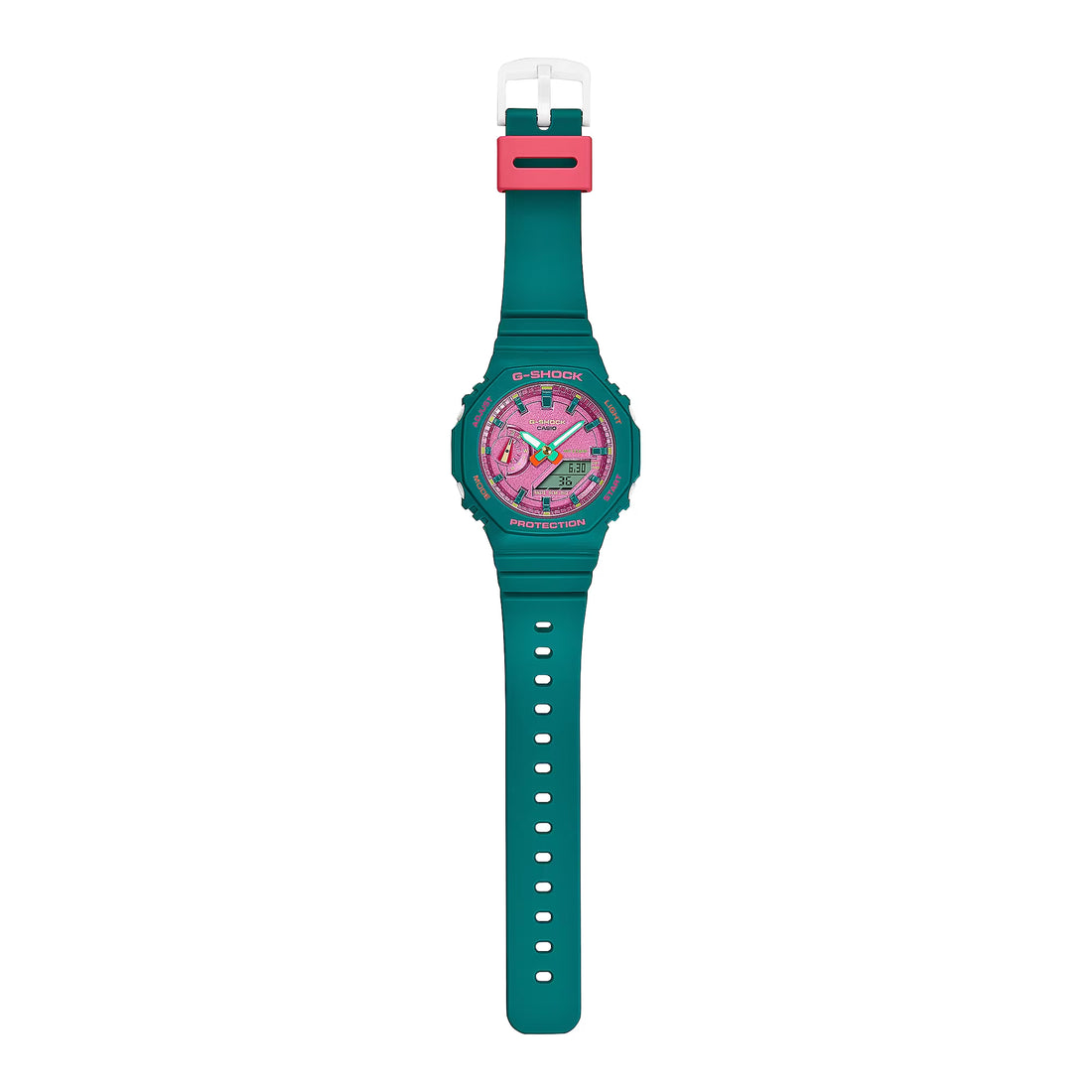 Orologio Donna Casio G-SHOCK Gomma Quarzo Blu Rosa Multicolore GMA-S2100BS-3AER