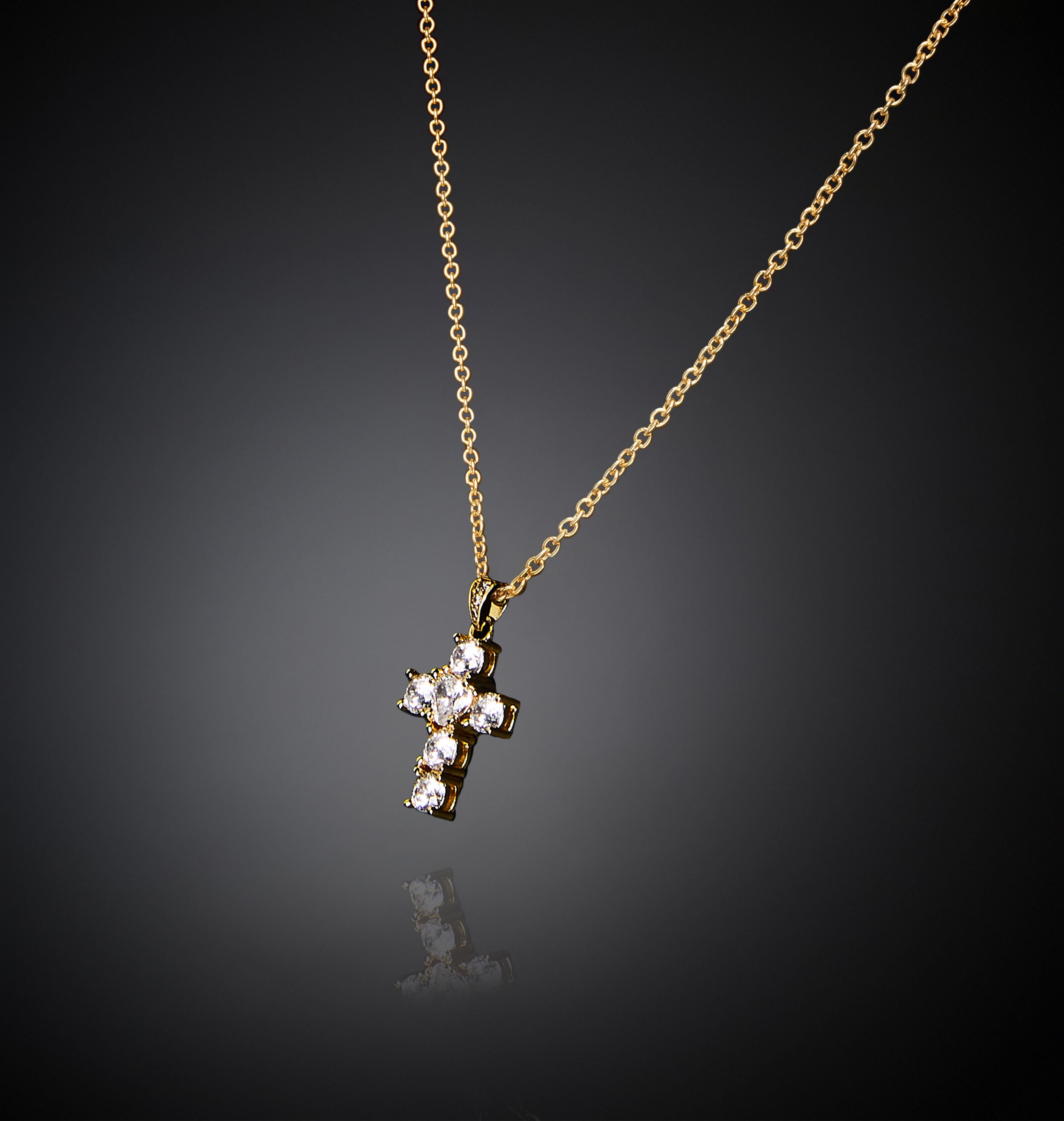 Collana Donna Chiara Ferragni Acciaio Croce Classica Zirconi Bianchi J19AWC10