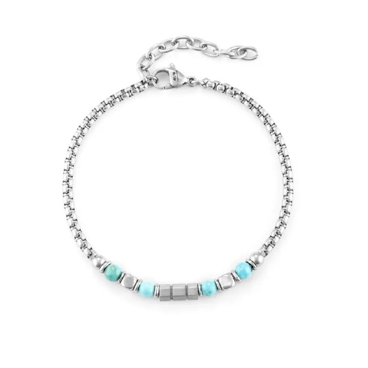 Bracciale Uomo 4US Cesare Paciotti acciaio e Turchese 4UBR6802