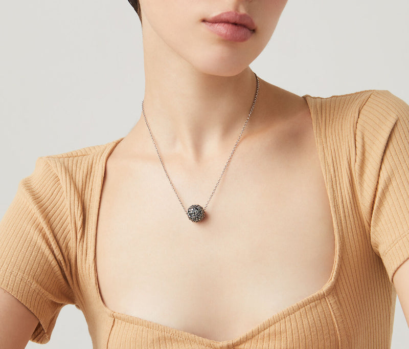 Collana Donna Giovanni Raspini Argento 925 Ciondolo Boule Margherite 11597