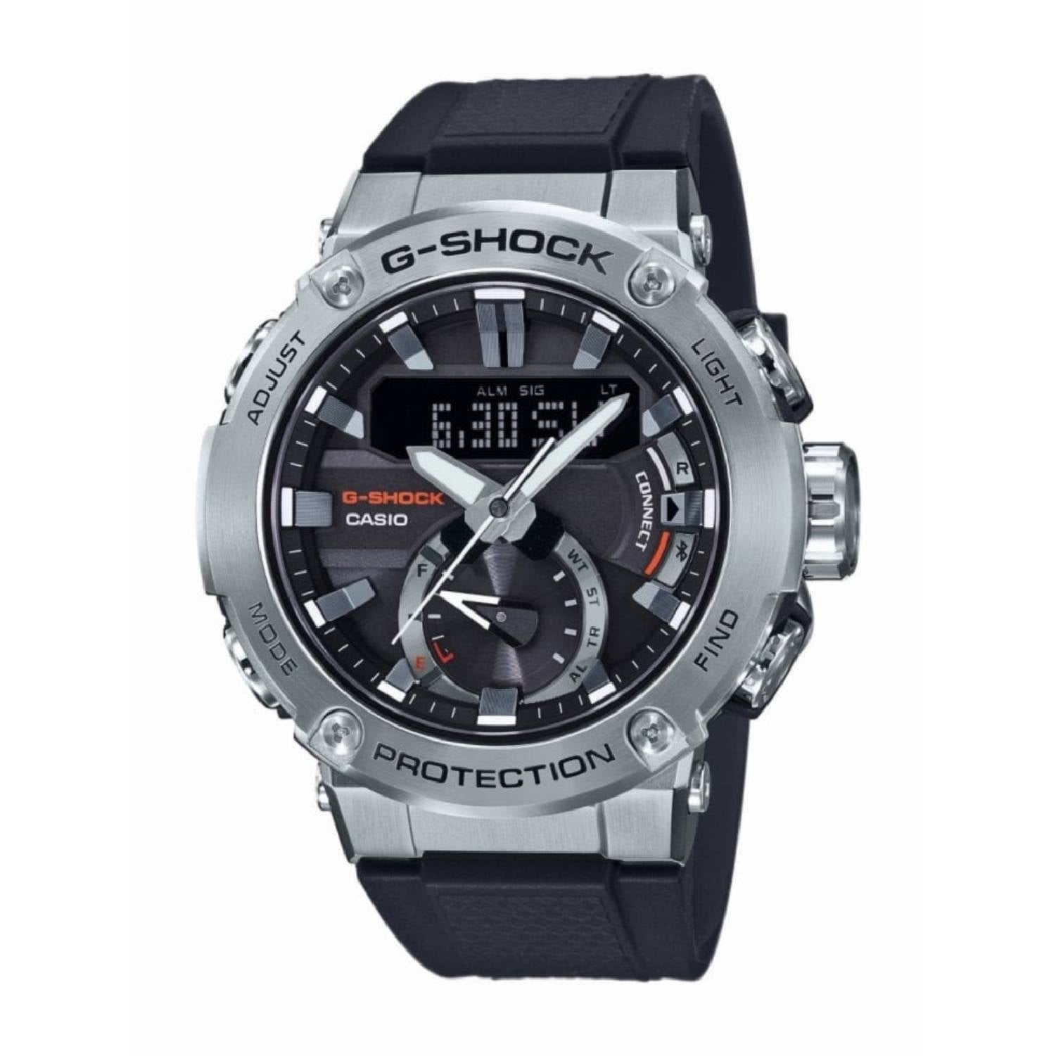 Orologio Uomo Acciaio Gomma Casio Quarzo G-SHOCK G-STEEL GST-B200-1AER Analogico