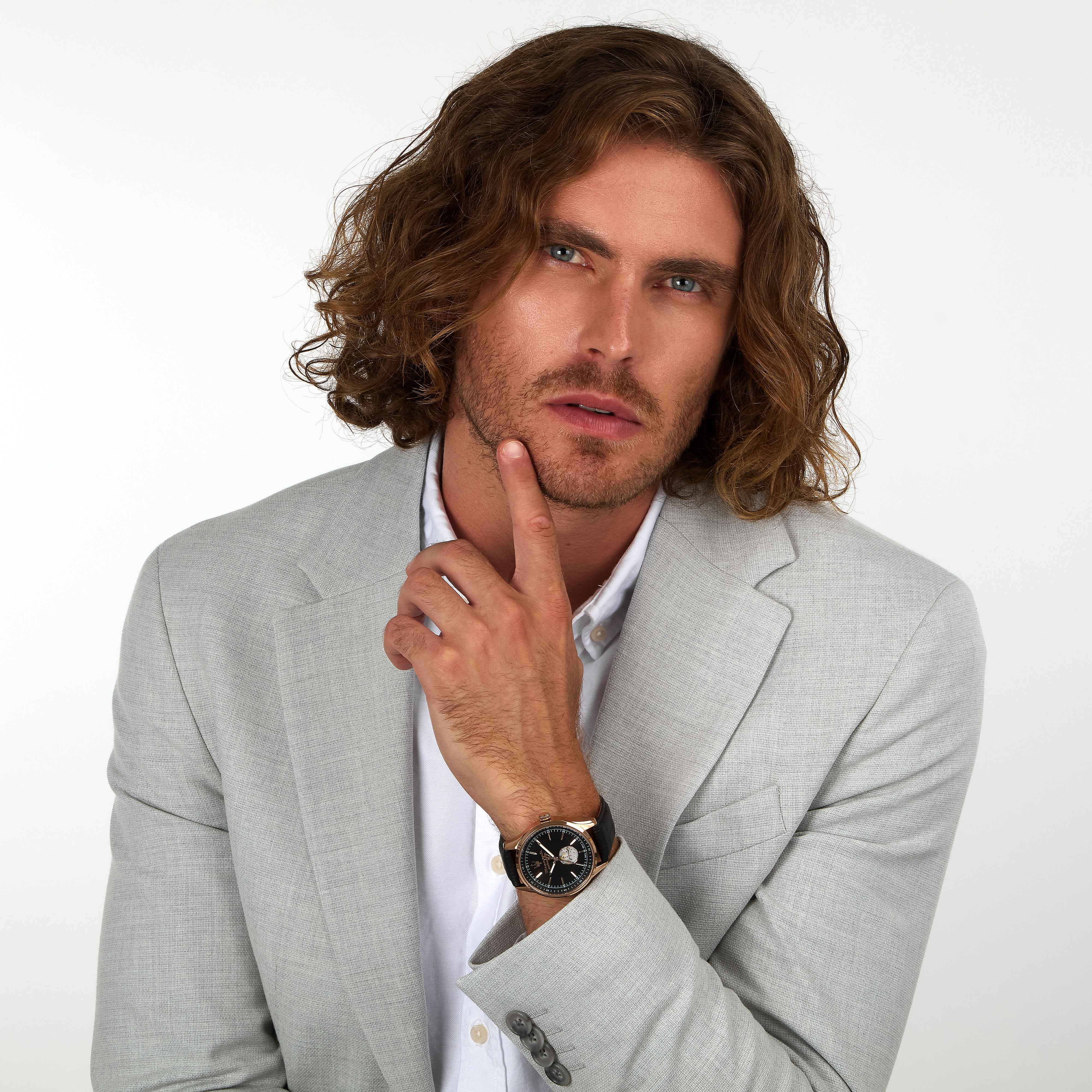 Orologio Uomo Maserati Automatico Pelle Nero Acciaio Rosè Data R8821124001