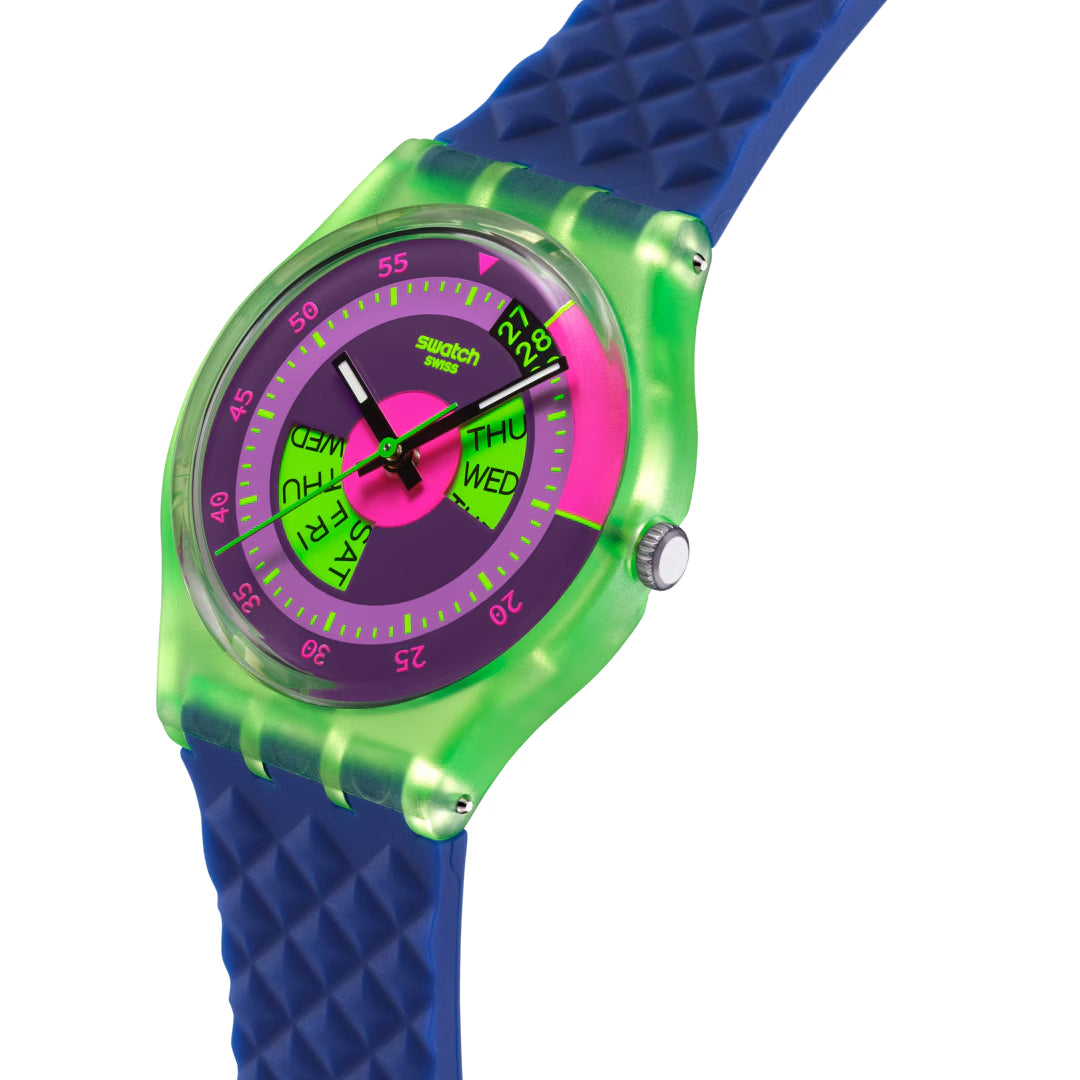 Orologio Unisex Bambino Swatch Neon Skychart SO28G704