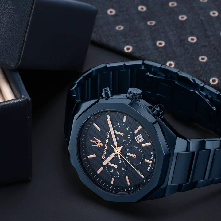 Orologio Uomo Maserati Quarzo Cronografo Acciaio Blu R8873642008