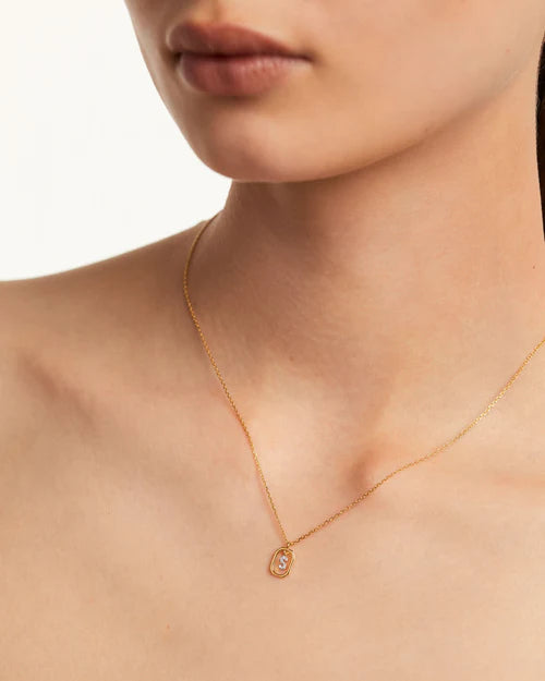 Collana Donna PDPaola Argento 925 Dorato Mini Iniziale S Zirconi CO01-530-U