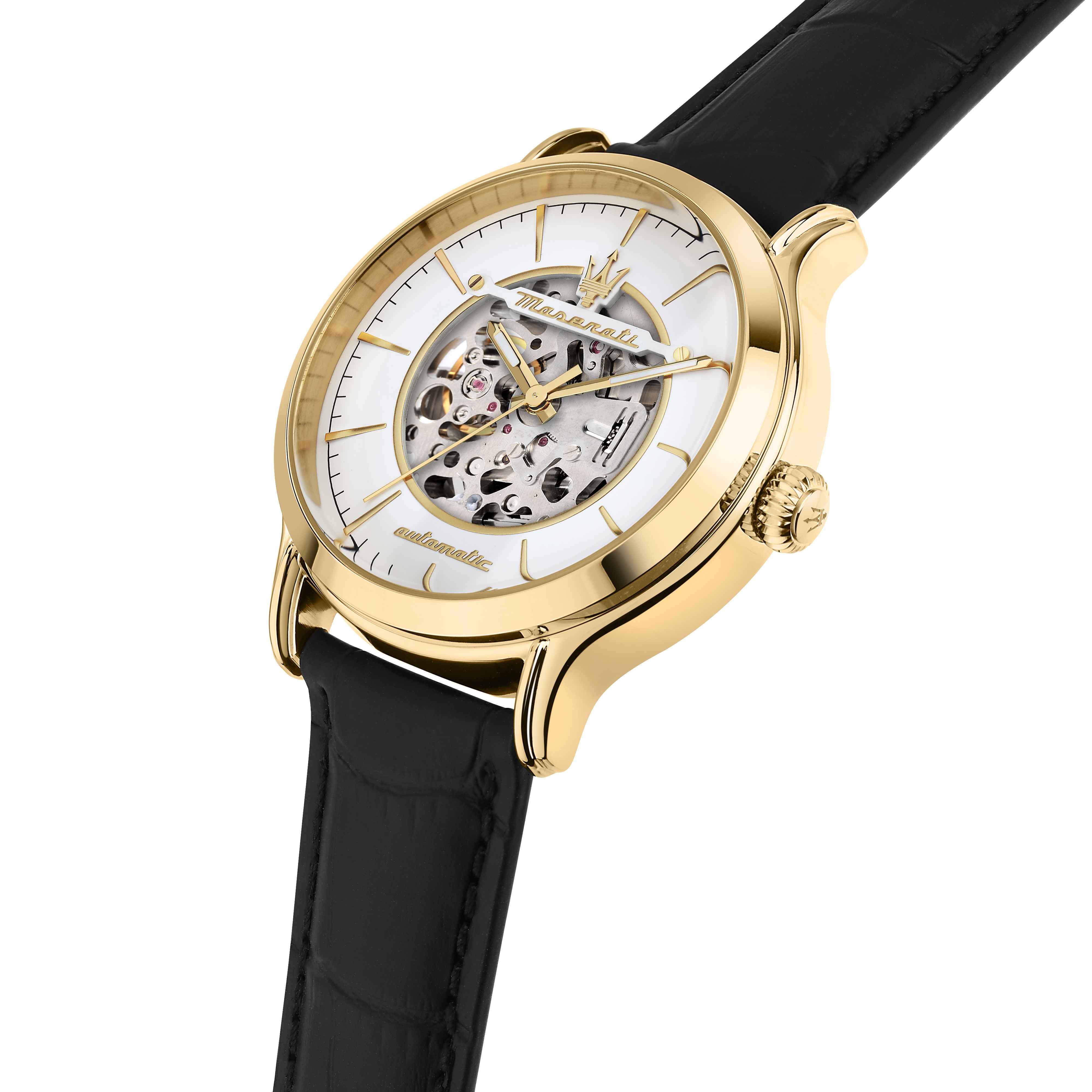 Orologio Uomo Maserati Acciaio Dorato Pelle Automatico Solo Tempo R8821118011