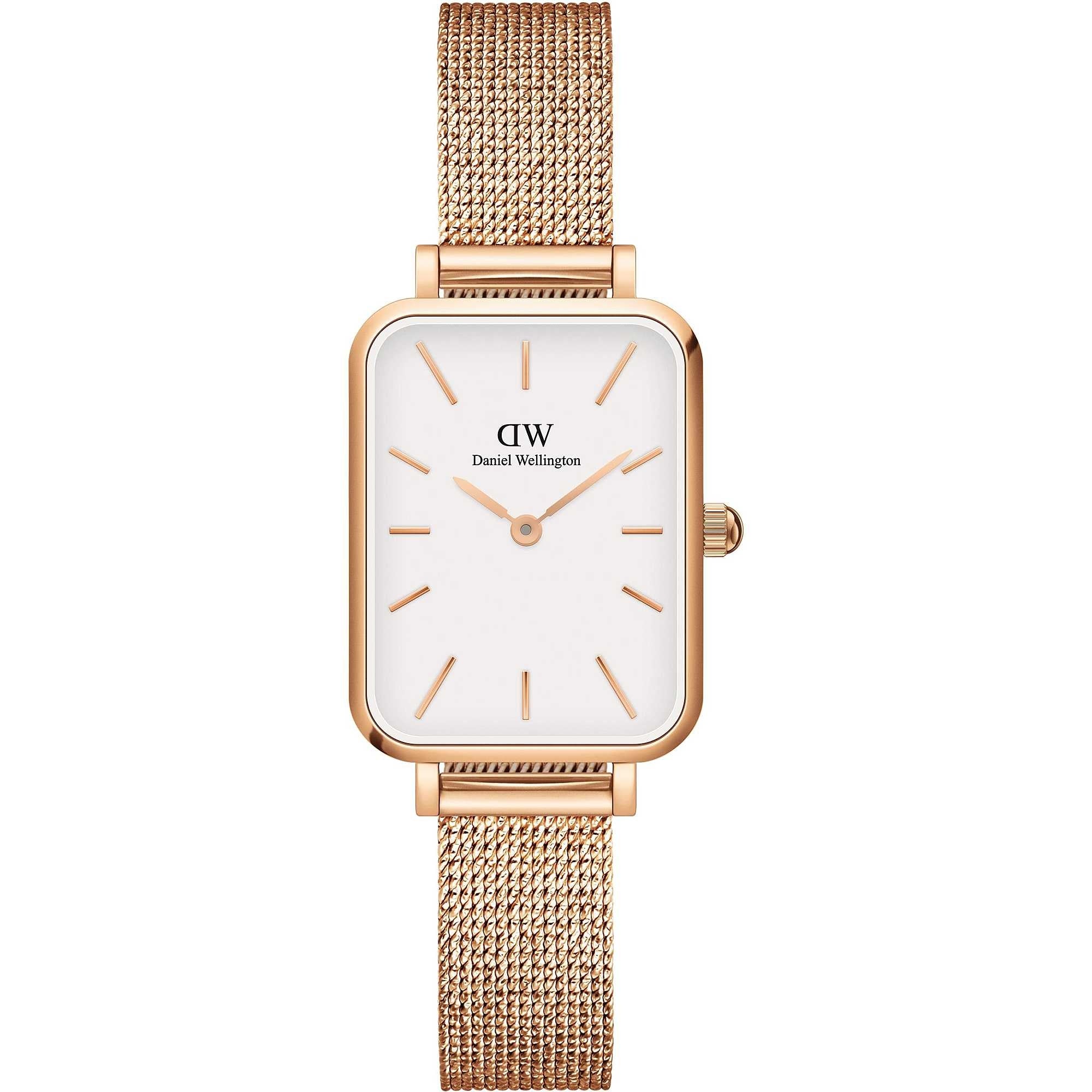 Orologio Donna Daniel Wellington Quadro Cassa 20 x 26 mm Acciaio Rosè DW00100431