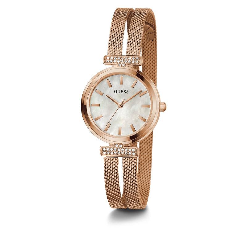 Orologio Donna Guess Quarzo Solo Tempo Zirconi Acciaio Rosè GW0471L3
