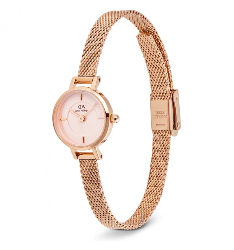 Orologio Donna Daniel Wellington Acciaio Champagne Petit Mini Melrose DW00100743