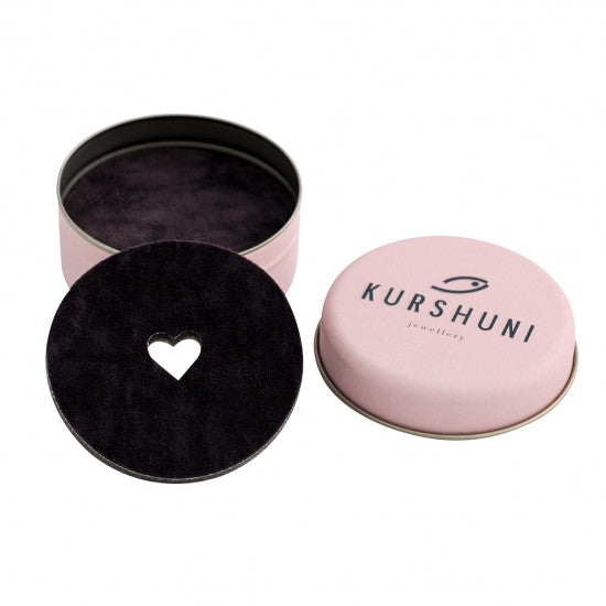 Collana Donna Kurshuni Argento 925 Cuore Rubino Zirconi