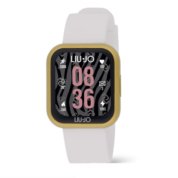 Orologio Donna Liu Jo Smartwatch Voice Acciaio Dorato Gomma Tortora SWLJ141
