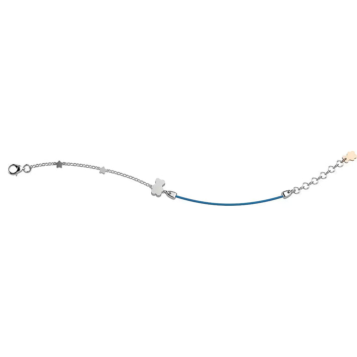 Bracciale Donna Nanàn Argento 925 filo verde e orsetto  NAN0177