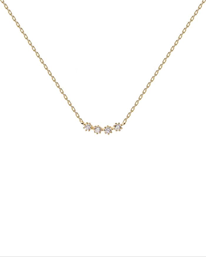 Collana Donna PDPaola Argento 925 Dorato Zirconi Bianchi CO01-366-U