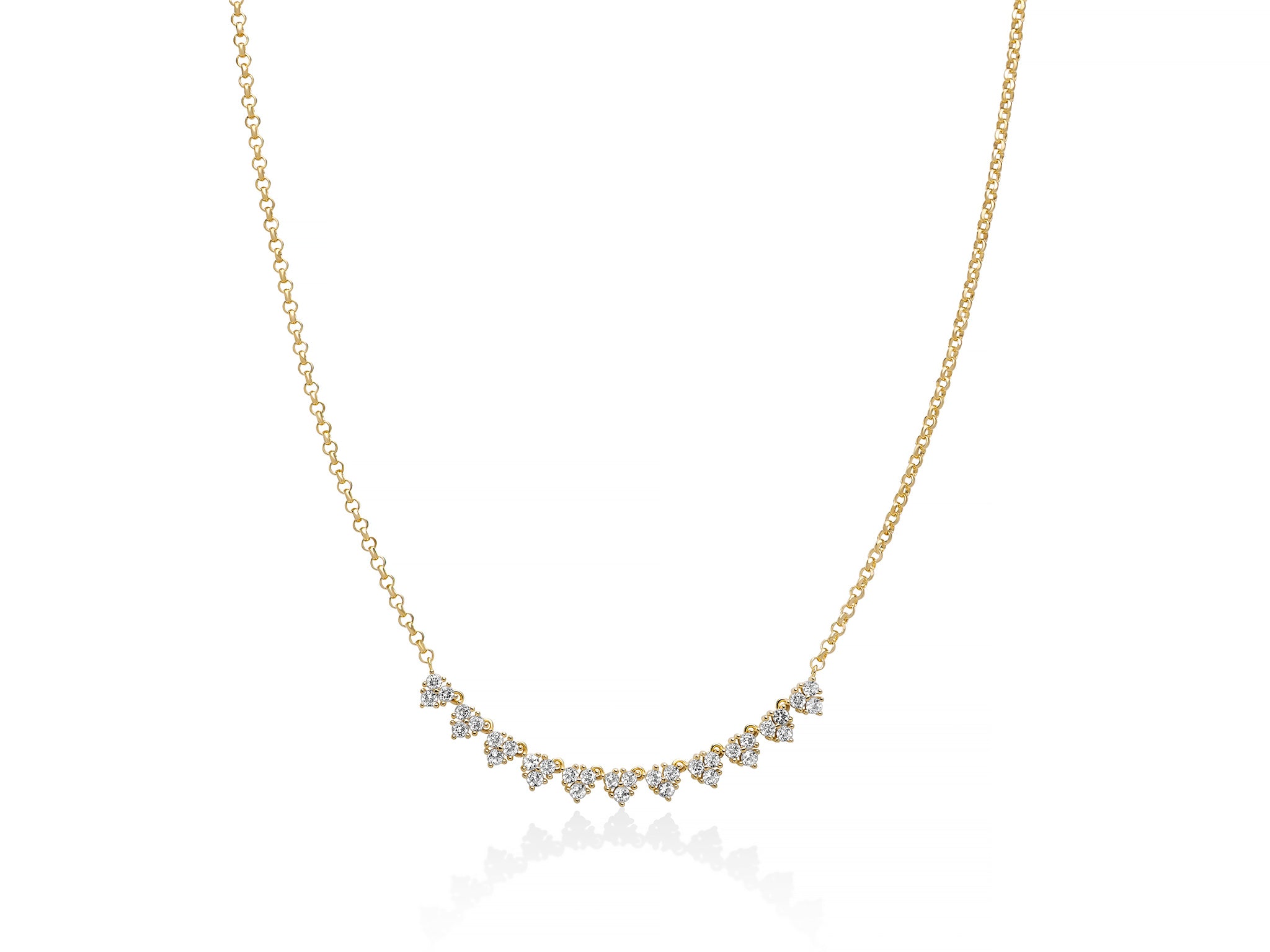 Collana Donna Miluna Perle Argento 925 dorato  Girocollo con  Pietre Topazio Bianco CLD4921G