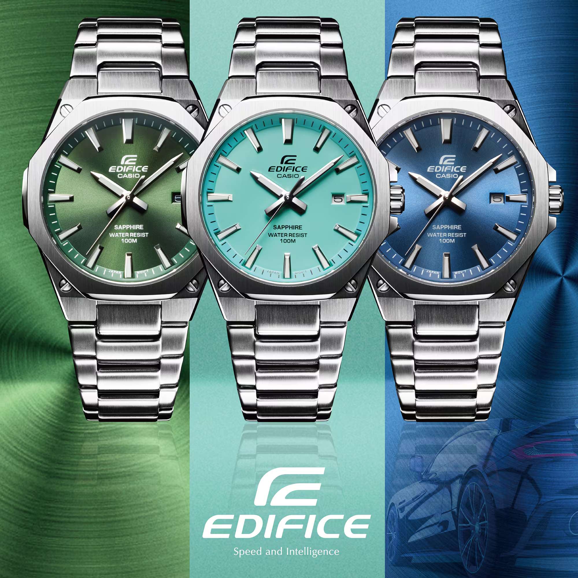 Orologio Uomo Casio Edifice Acciaio Verde Quarzo EFR-S108D-3AVUEF