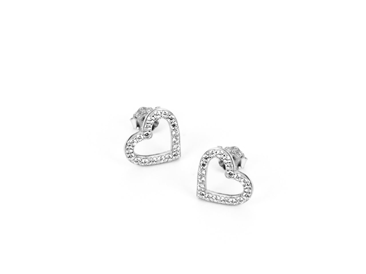 Orecchini Donna 4US Cesare Paciotti Argento Cuore A Lobo Zirconi 4UOR5354W