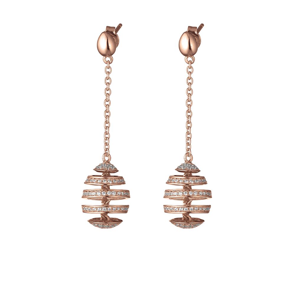 Orecchini Tsars in Argento Rosè Zirconi – Olga – 9E20R