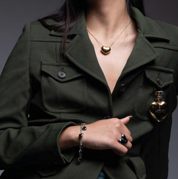 Collana Donna 4US Cesare Paciotti Acciaio Dorato Cuore 4UCL8091W