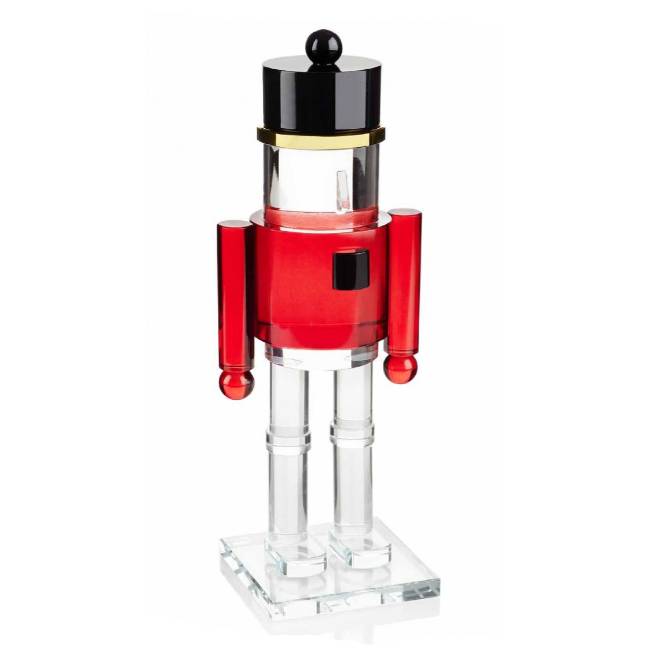 Scultura Ottaviani Cristallo Lucido Soldatino Schiaccianoci 22cm 800427G