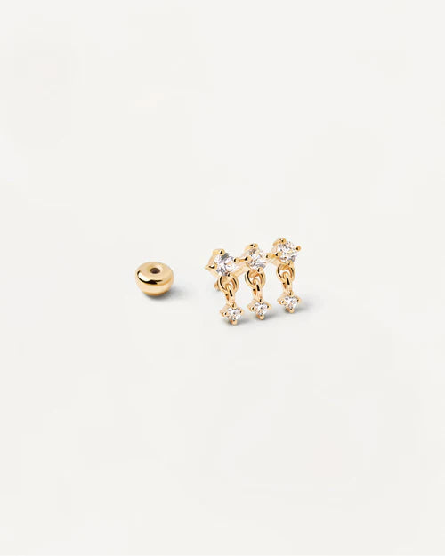Orecchino Singolo Donna PDPaola Argento Dorato 925 Punto Luce Zircone PG01-750-U