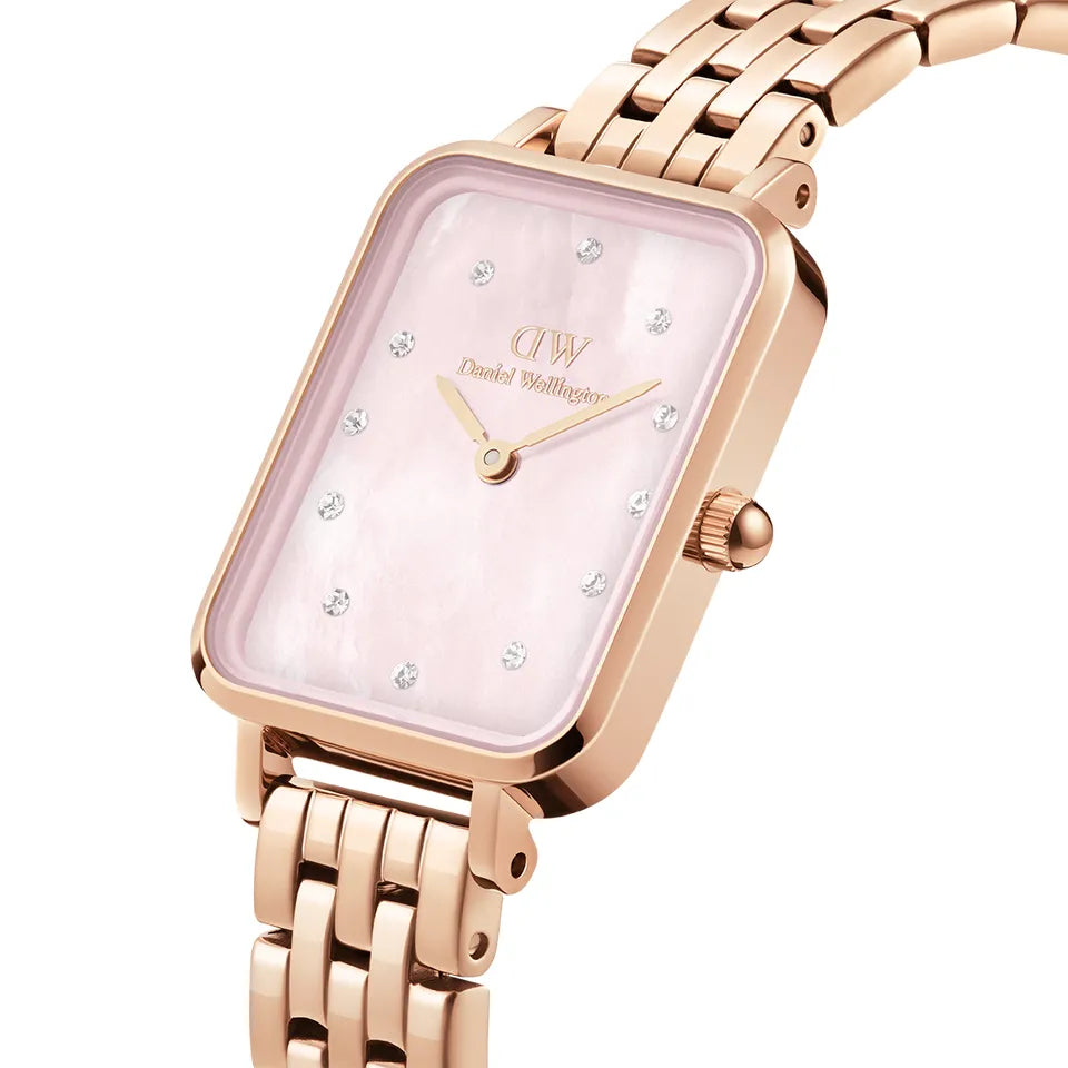 Orologio Donna Daniel Wellington Quadro Acciaio Rosè Madreperla DW00100621