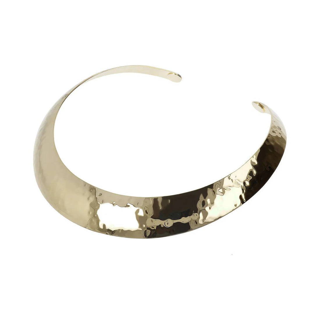 Collana Donna Etrusca Choker Martellata Bronzo Dorato WSET00334.Y