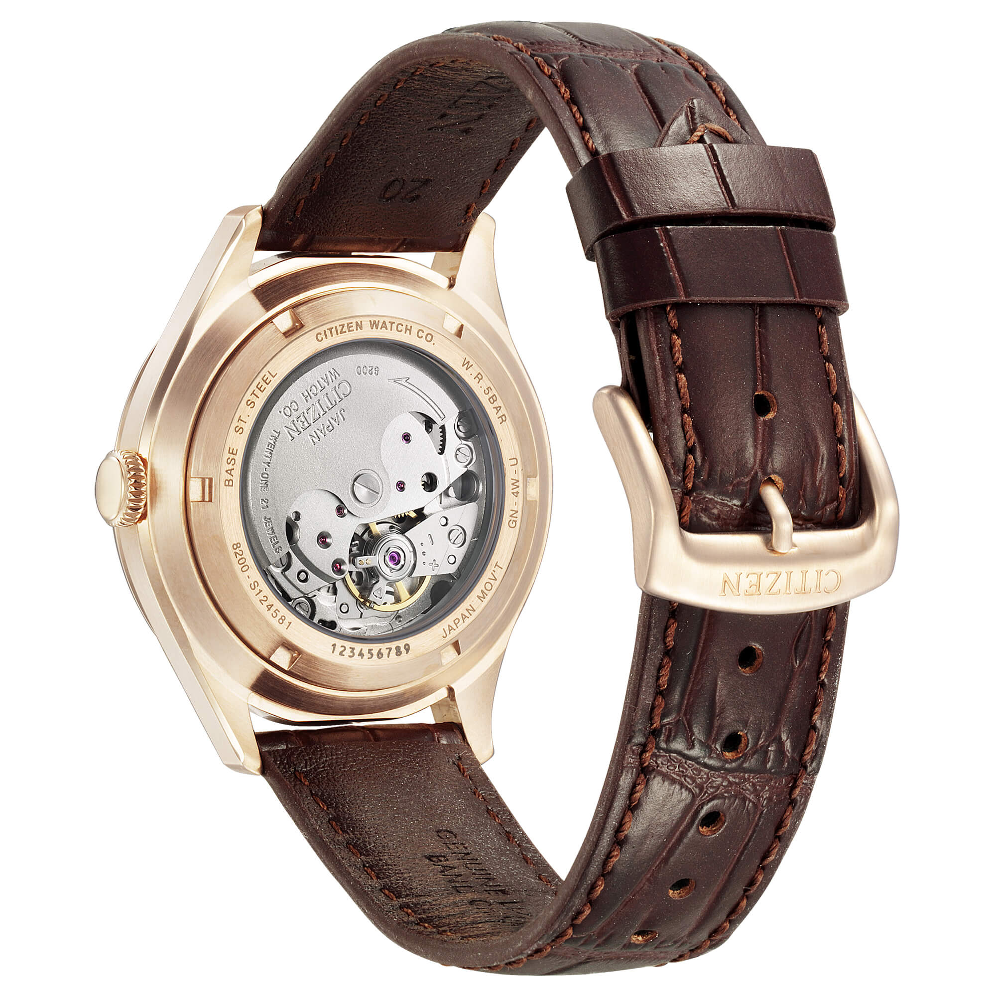 Orologio Uomo Citizen Automatico Acciaio Dorato Argentè Doppia Data NH8393-05A