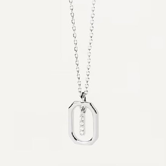 Collana Donna PDPaola Argento 925 Bianco Mini Iniziale I Zirconi CO02-520-U