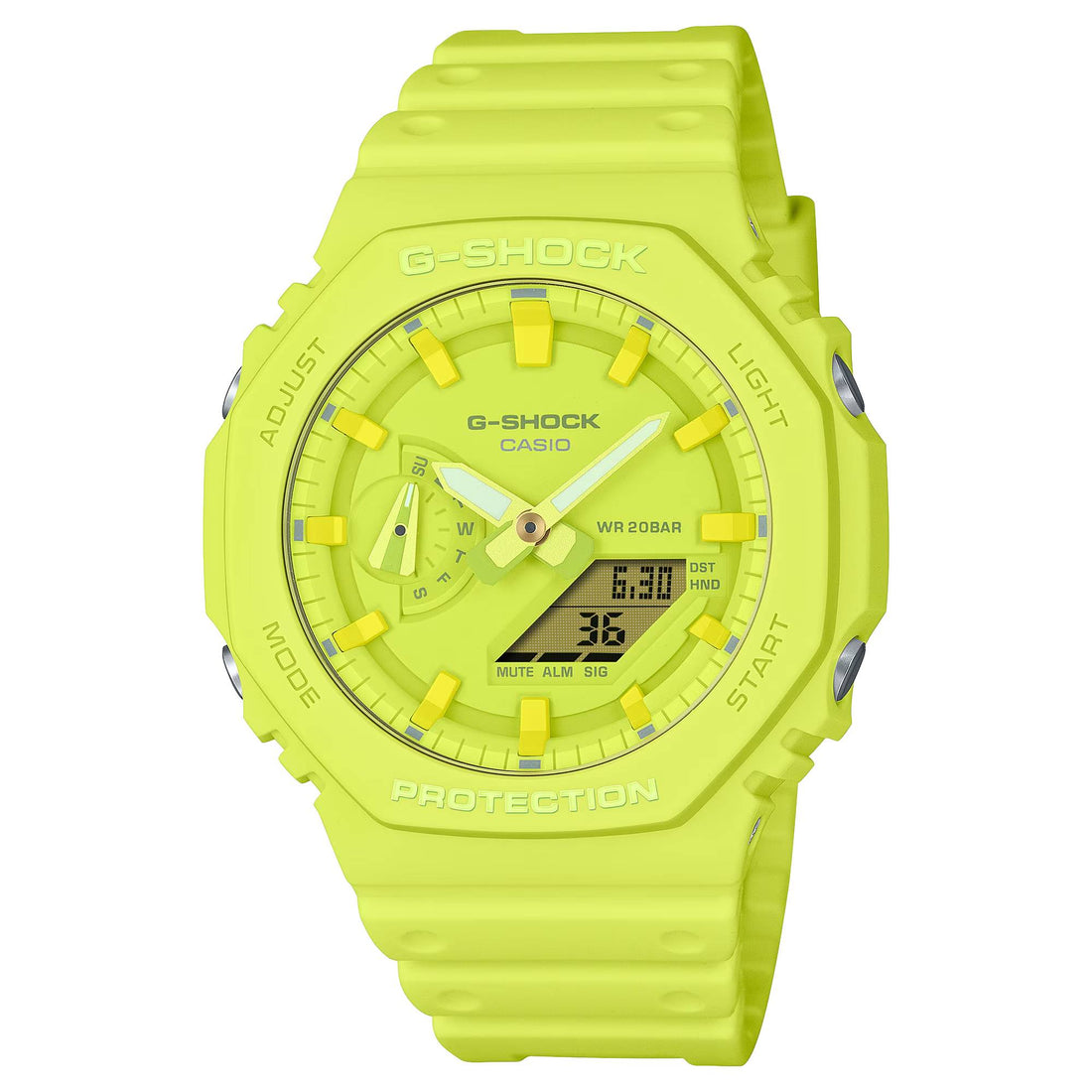Orologio Unisex Casio G-SHOCK Quarzo Giallo Lime Pastello GA-2100-9A9ER